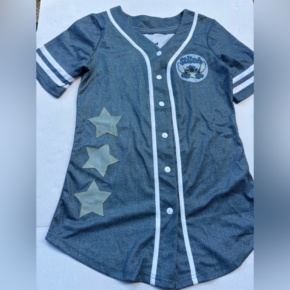 Disney Other - Disney Stitch Kids Jersey - Blue and White